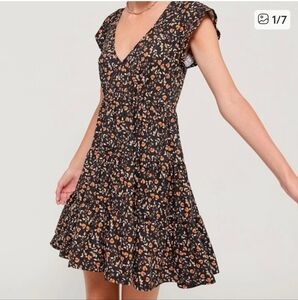 Urban Outfitters Julia Tiered Ruffle Mini Dress - Size Large